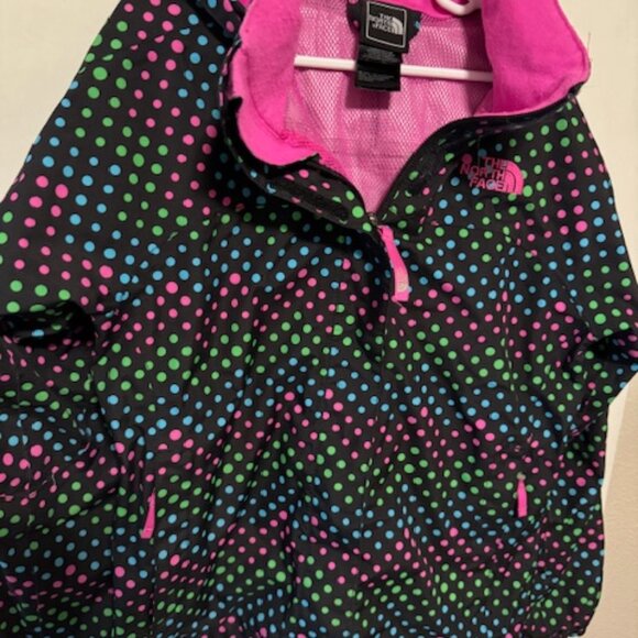 North Face Kids Polka Dot Light Weight Jacket Size Small (7/8) - Picture 3 of 6